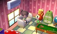 Clara chez un joueur dans New Leaf