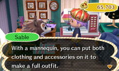 Sable Describes A Mannequin