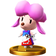 Le trophée de Ginette dans Super Smash Bros. Wii U