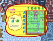 Mapa de un pueblo con tres desniveles