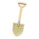 Yellow Printed-Design Shovel