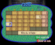 La fête du village indiquée dans l'agenda