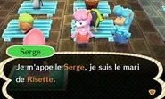 Serge se présentant au joueur