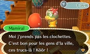 Mamiral expliquant qu'elle n'accepte pas les Clochettes