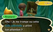 Rounard voyant que le joueur s'intéresse à la toile solennelle