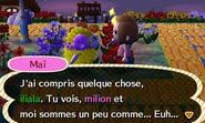 Le villageois sous-entend au joueur qu'il désire partir