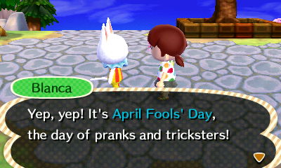 Guide:April Fool's (New Leaf) | Animal Crossing Wiki | Fandom