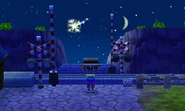 A meteor twinkling after being wished upon in New Leaf.