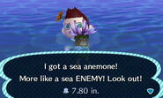 Catching a sea anemone in New Leaf