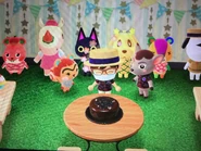 Gathered with some friends for a party in Harv's studio.