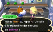 Maret dans le poste de police dans New Leaf