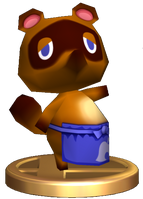 Tom Nook trophy from Super Smash Bros. Brawl.