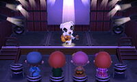 A K.K. Slider performance beginning with four players.