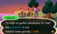 Isabelle talking about donations to Lloid