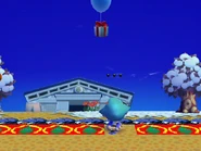 A player shooting down a present in City Folk