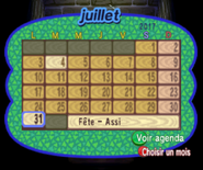 La date de la fête indiquée dans l'agenda