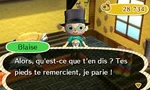 Blaise demandant l'avis au joueur après son essayage