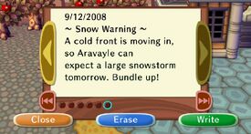 Snow Warning