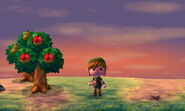 A player holding beans in New Leaf.