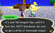 Talking to Isabelle in Summer Solstice.