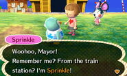 Sprinkle introducing herself to the new mayor.