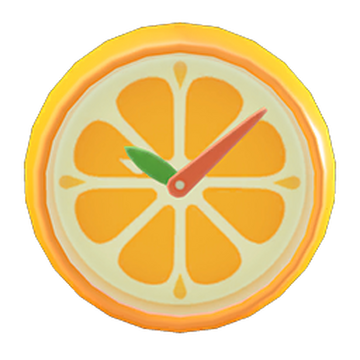 Orange Wall Mounted Clock Animal Crossing Wiki Fandom