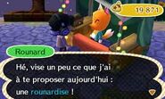 Rounard parlant des rounardises au joueur