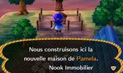 La maison d'un villageois en construction dans New Leaf.