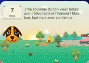 Message d'Avril sur le widget