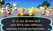 L'arrivée du maire au village dans New Leaf