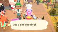 Franklin announcing the cooking