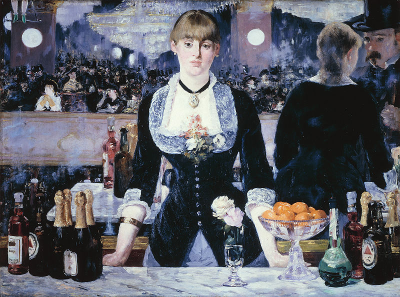 statue of manet painting