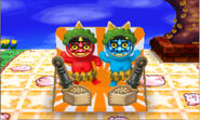 A photo of 2 players wearing masks.