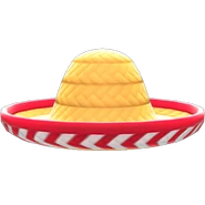 NH-Hat-Sombrero natural & red