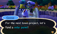 Goose suggesting a solar panel