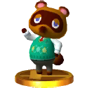 Tom Nook trophy from Super Smash Bros. 4 (3DS).