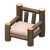 NH-Furniture-Log chair (dark wood) (none)