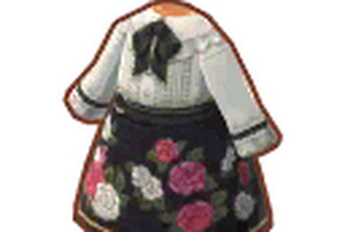 Black Floral Skirt Outfit Animal Crossing Pocket Camp Wiki