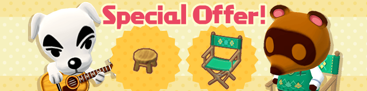 Animal crossing pocket camp kk slider chair top