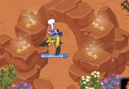 The rocks on which 4 eagles must sit on to reveal a passage that will eventually lead to a purple shard.