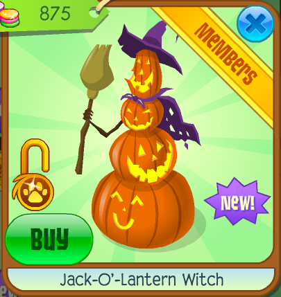 Jack-O'-Lantern Witch | Animal Jam Classic Wiki | Fandom