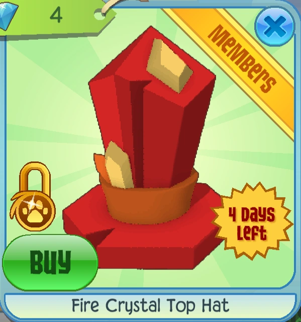 Fire Crystal Top Hat Animal Jam Classic Wiki Fandom
