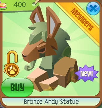 Bronze Andy Statue | Animal Jam Classic Wiki | Fandom