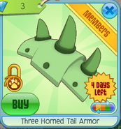 Three Horned Tail Armor green