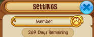 This will apear in your settings tab during your membership.