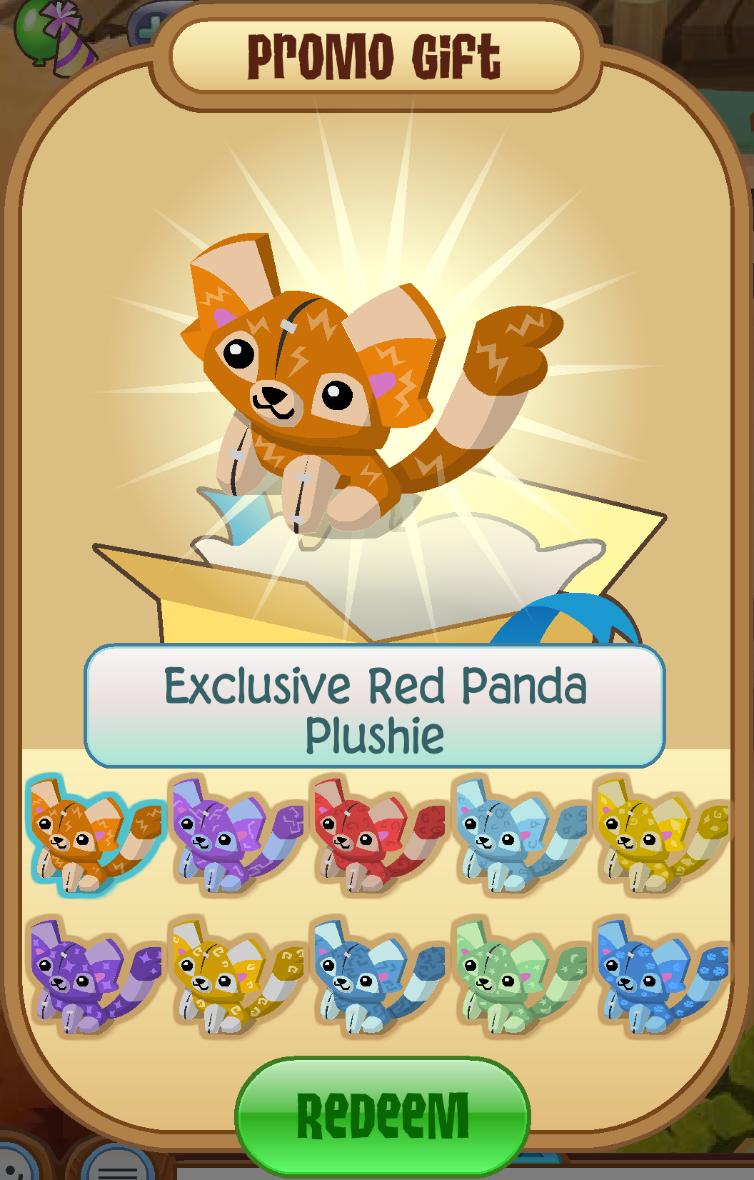 Red panda plushie sales animal jam