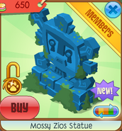 Mossy Zios Statue (blue)