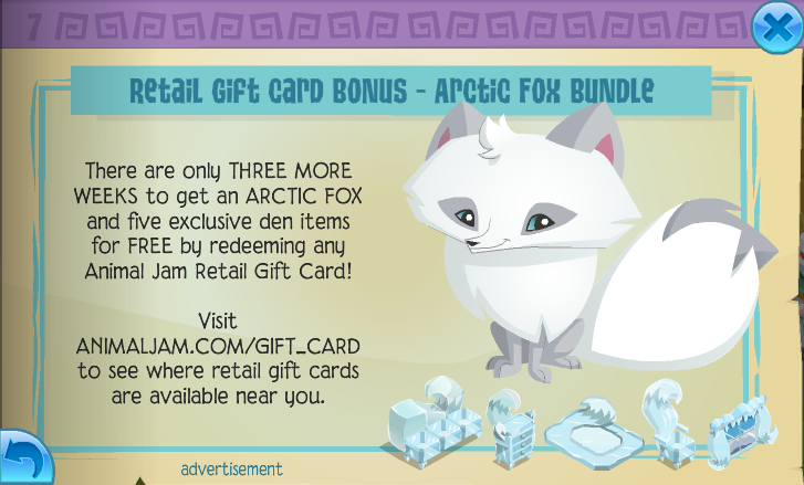 animal jam arctic fox toy