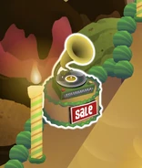 The music shop found at the record player on the left side of the first layer.