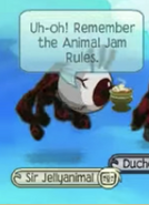 Previous appearance of an in-chat warning (2011)
